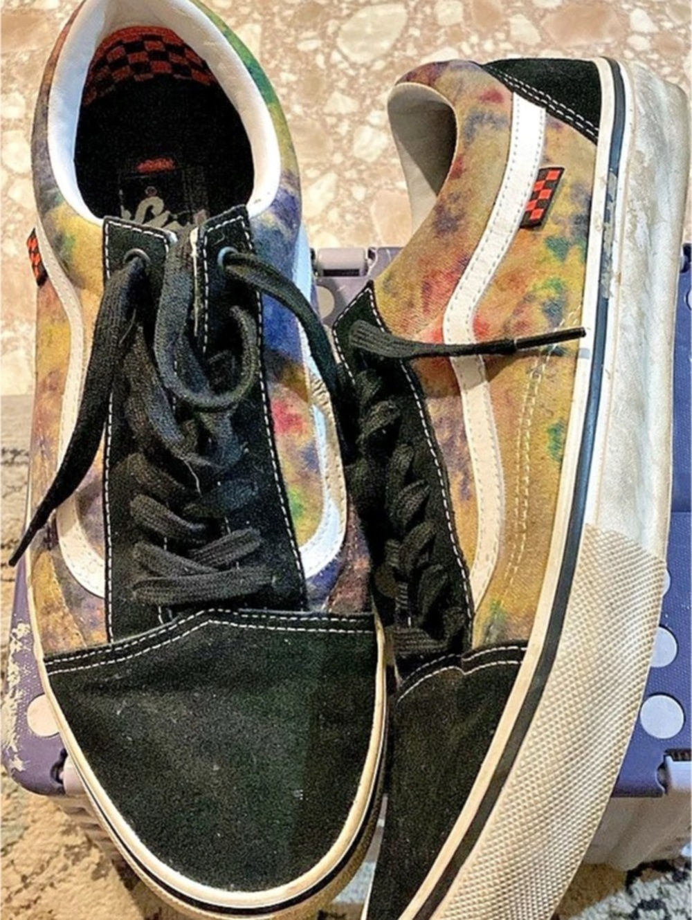 Vans Skate Old Skool Tie-Dye Terry Black/Multi Sneakers US Men’s 13